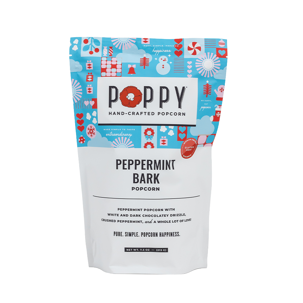 Poppy Hand-Crafted Popcorn - Peppermint Bark Popcorn