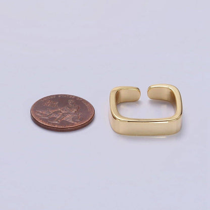 Aim Eternal - 14K Gold Filled Square Geometric Band Ring | S-512