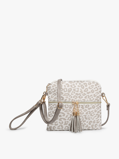 Jen & Co. - M1785 Tara Double Zip Crossbody Bag/Wristlet