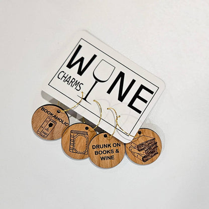 Lou Golden Designs - Bookaholic Wine Charms
