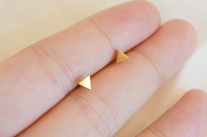 Melange Blanc - Alexandra triangle stud earring, triangle earring