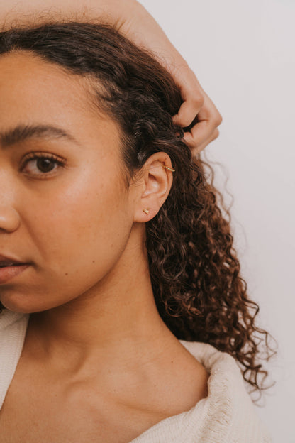 JaxKelly - Mini Energy Gem - Citrine - Gold Earrings