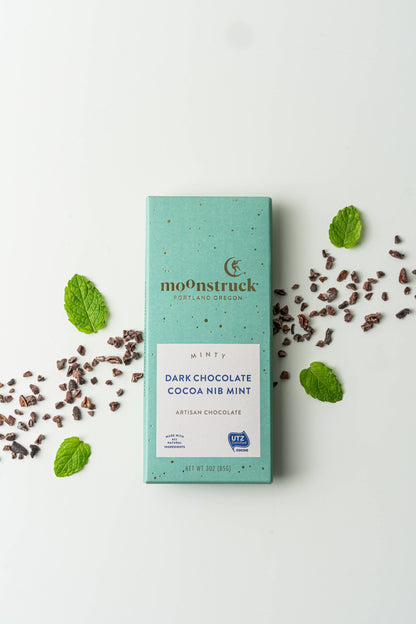 Moonstruck Chocolate Co - Minty Dark Chocolate Bar