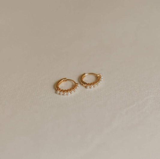 Mauve Jewelry Co. - Grace Pearl Hoops