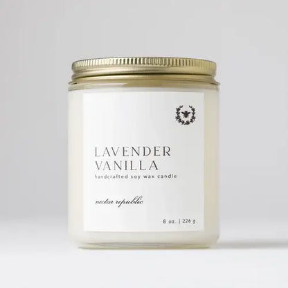 NP102 Nectar Republic - Lavender Vanilla Jar Soy Candle : calm relax best seller