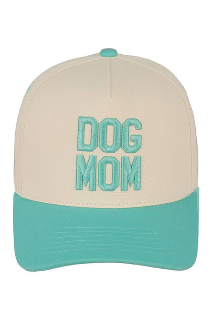 Hana - C.C DOG MOM Embroidered Two Tone Trucker Cap