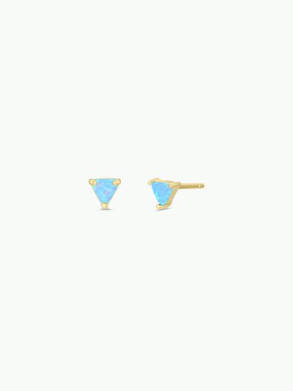 JaxKelly - Mini Energy Gem - Fire Opal - Gold Earrings