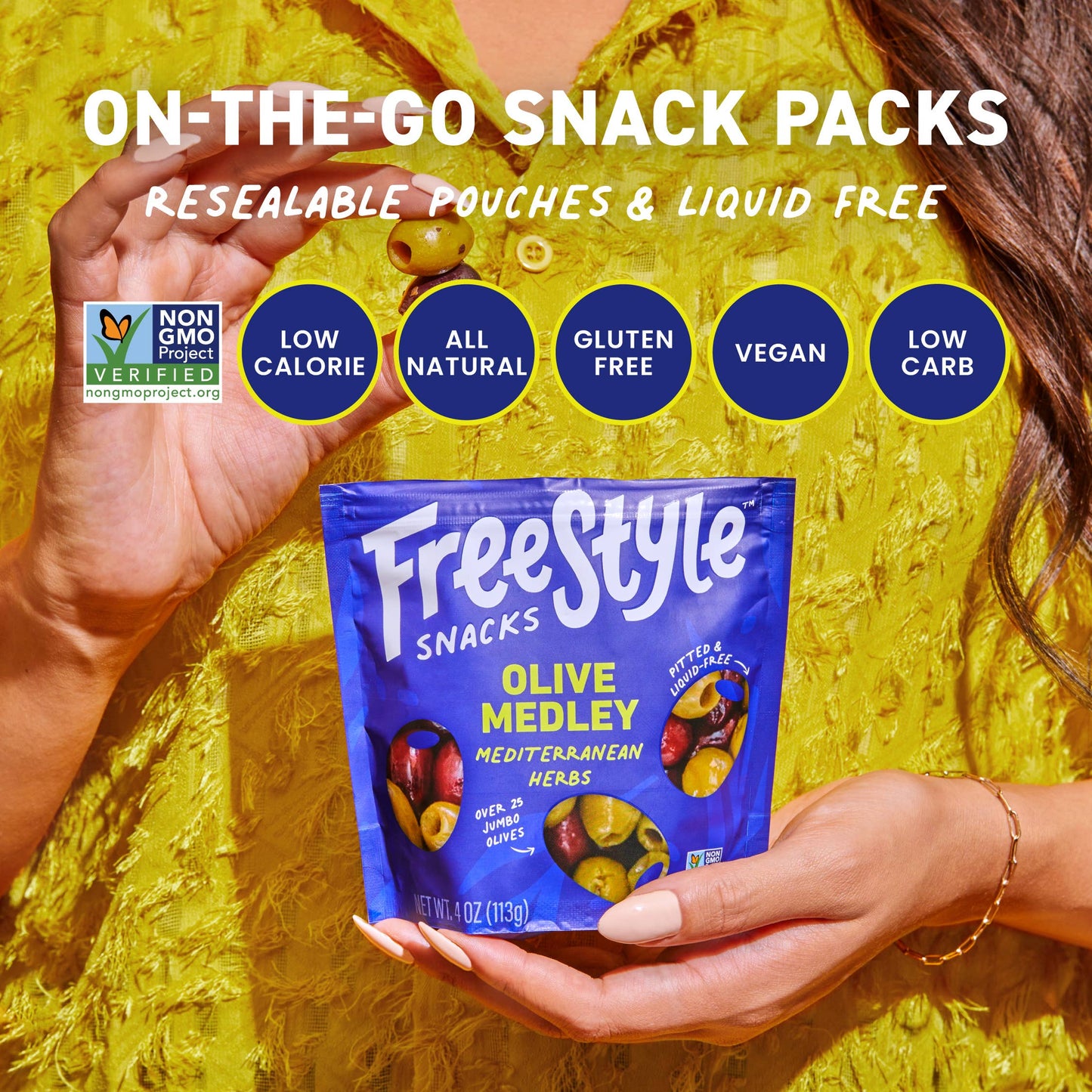 Freestyle Snacks - Mediterranean Herb Olive Medley 4oz - Freestyle Snacks