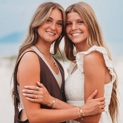 K'lani hair tie bracelets - "Forever Friends" Neutral Sun Friendship Hair Tie Bracelets