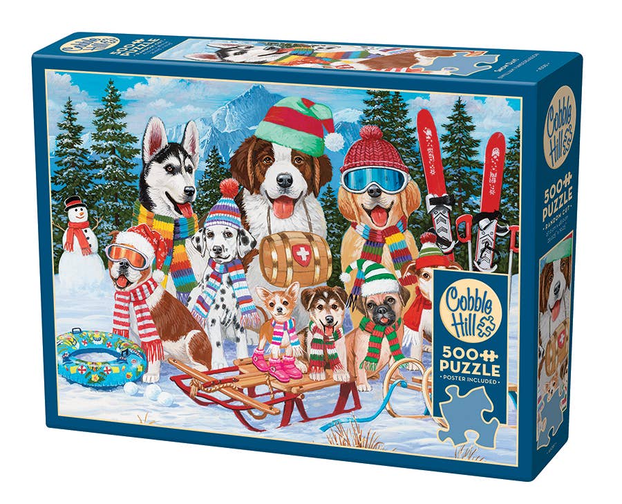 Outset Games and Cobble Hill Puzzles - Snow Day! 500pc Puzzle