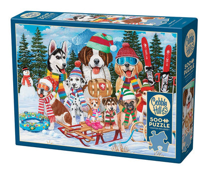 Outset Games and Cobble Hill Puzzles - Snow Day! 500pc Puzzle