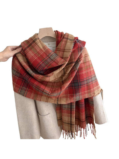 Funkyrel® Atzbranding Limited - Scarvii - Plaid Winter Scarf Shawl for Women