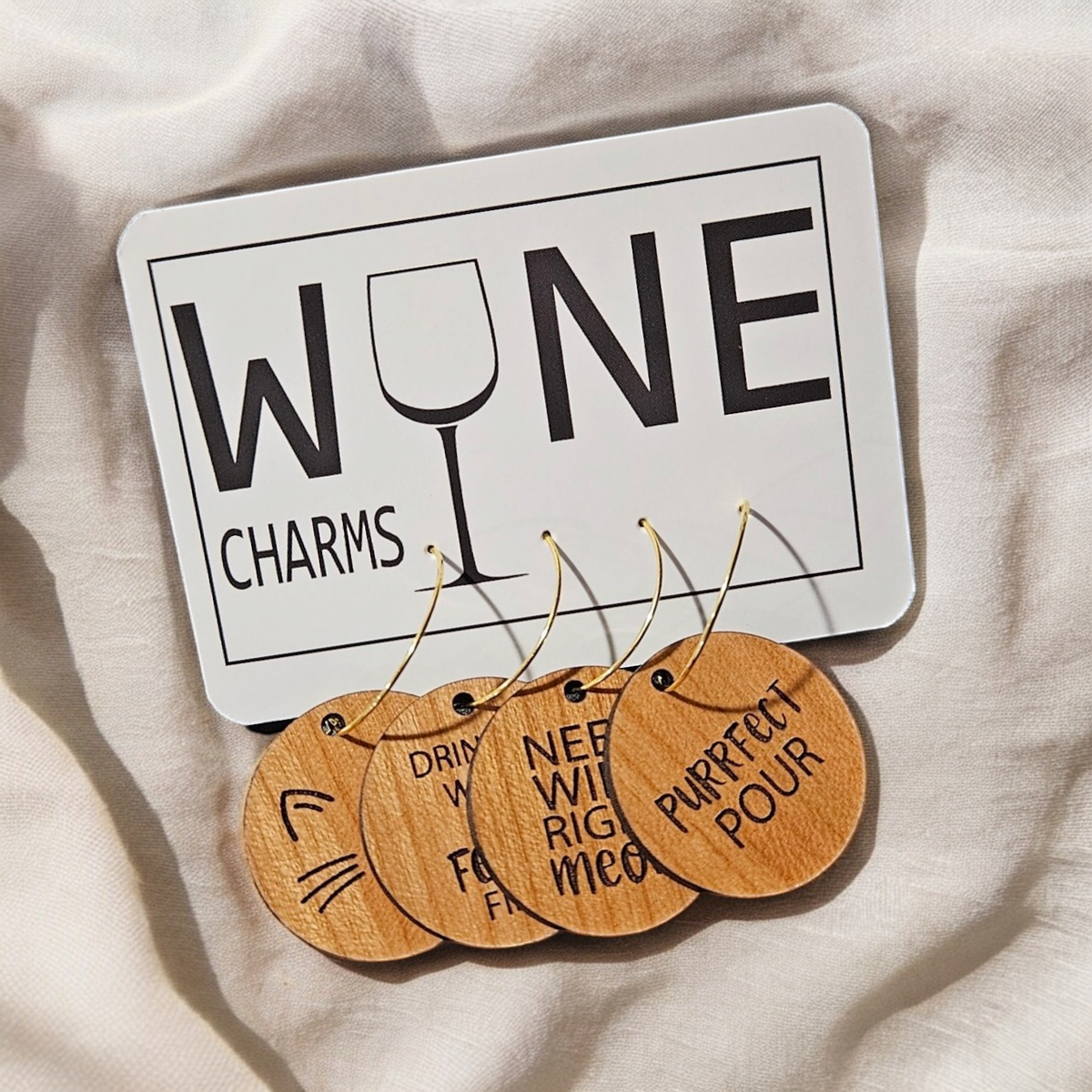 Lou Golden Designs - Cat Wine Charms