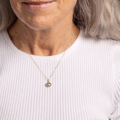 Soul & Little Rose - Prehnite Gold Oval Necklace