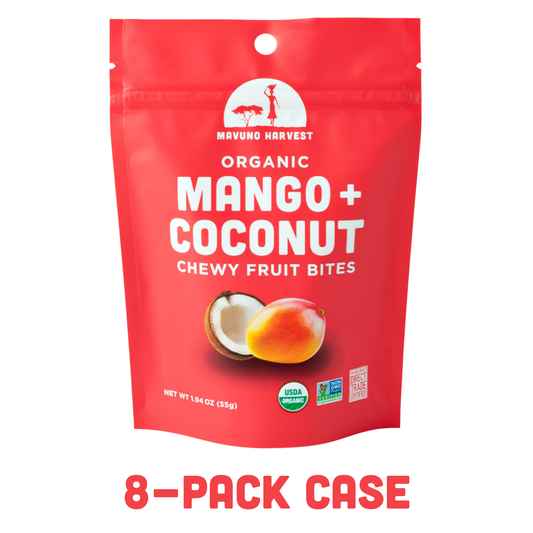 Mavuno Harvest Organics - Organic Mango + Coconut Fruit Bites, 8-pack case