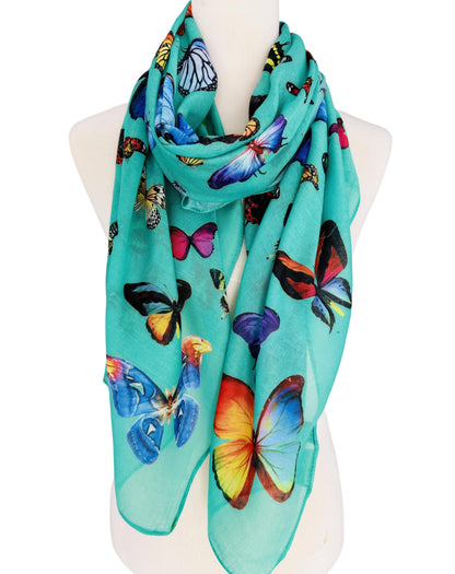 JC Sunny Fashion - 4 Colors--JC Signature Multicolor Butterfly Scarf