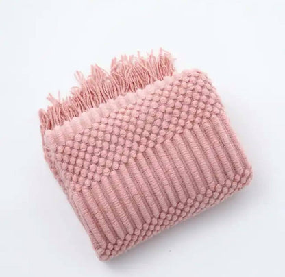 Fennco Styles - Waffle Stripe 50x60 Inch Throw Blanket