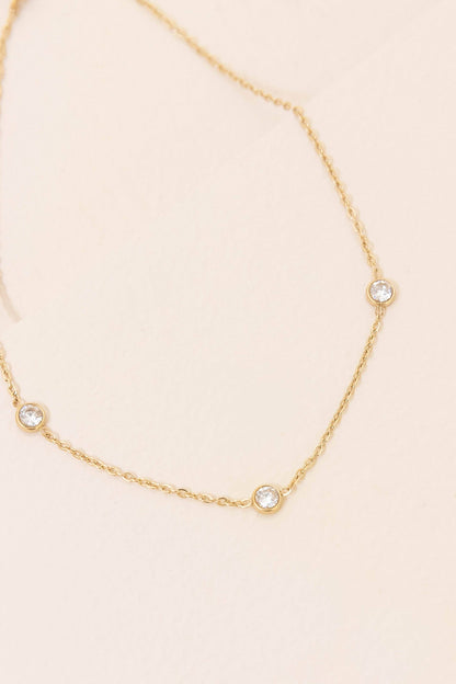 Lovoda - Minimal Circle Rhinestone Anklet