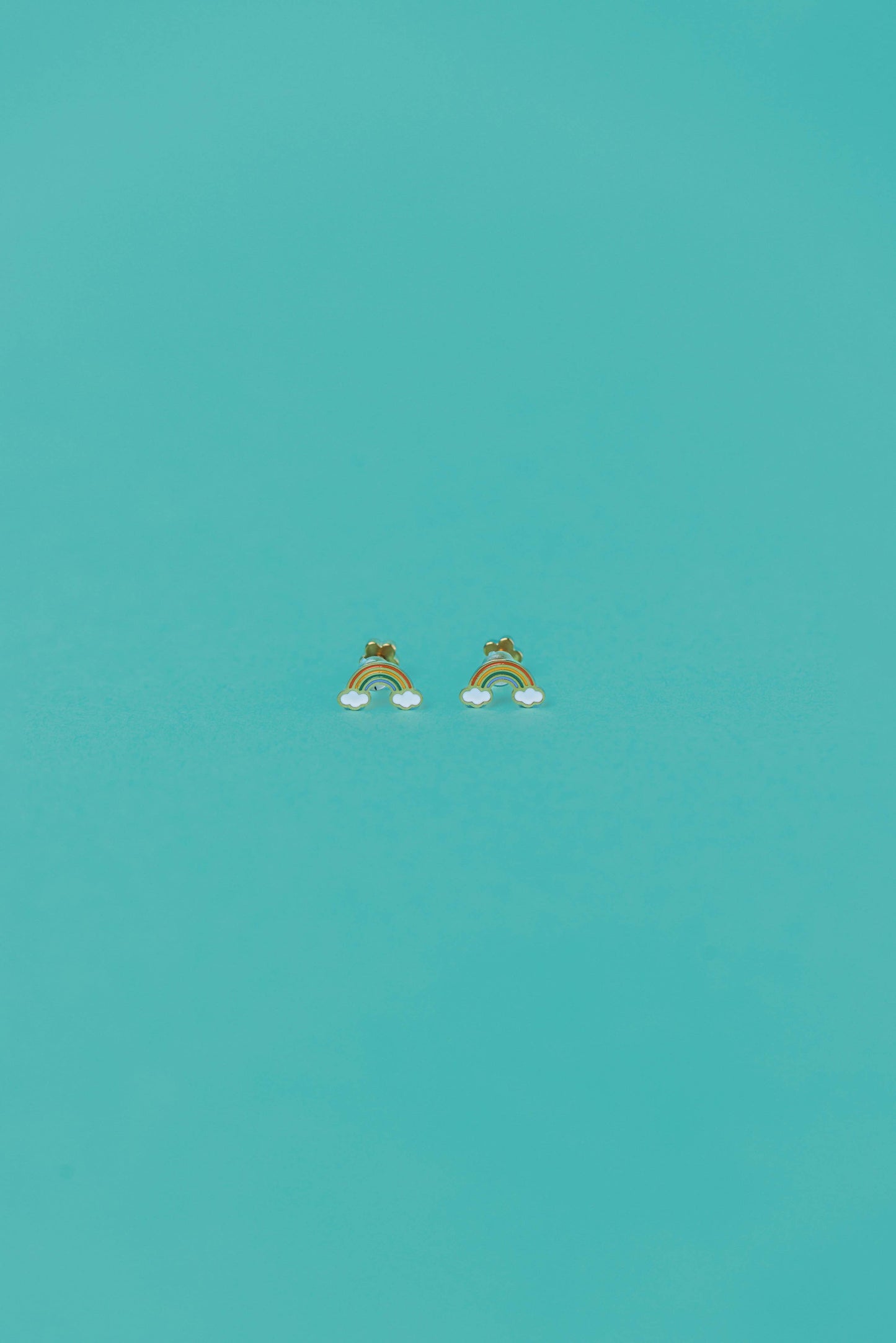 JaxKelly - Rainbow Enamel Flat Back Kids Earrings