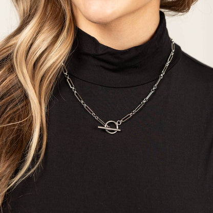 Aili's Corner - 18K STAINLESS STEEL TOGGLE CHAIN NECKLACE