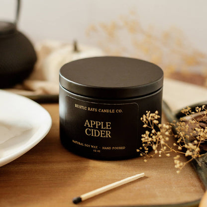 RR101 Rustic Rays Candle Co. - Apple Cider 12 oz Soy Candle - Fall Home Decor & Gifts