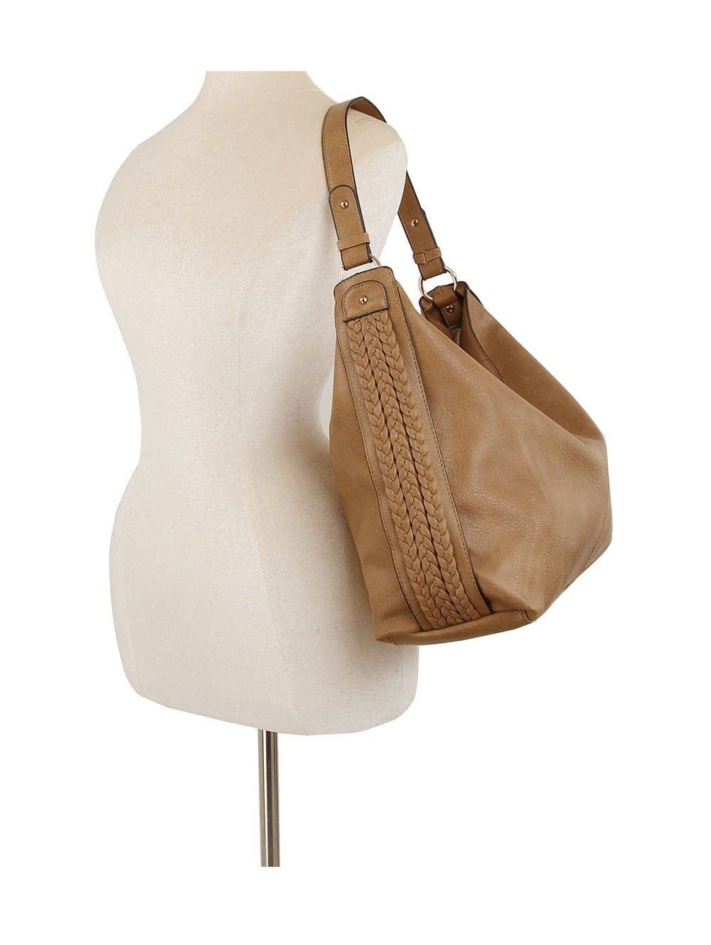 MiMi Wholesale - LH113Z Braided Side Detail Hobo Bag