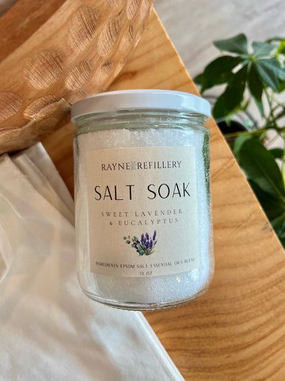 Rayne Refillery - Salt Soak- Lemon & Lavender Scents 