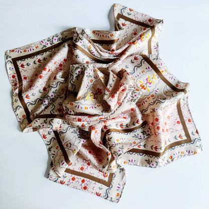 Ellison+Young - Silky Muse Satin Square Scarf - Chic Silky Scarf For Hair, Neck, Or Bag Styling