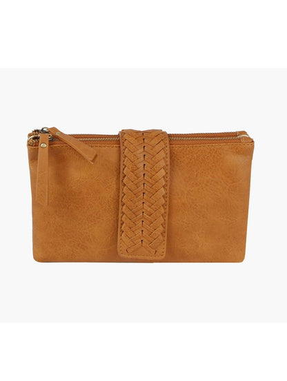 MiMi Wholesale - Women's Two-Compartment Crossbody Bag with Braid Detail