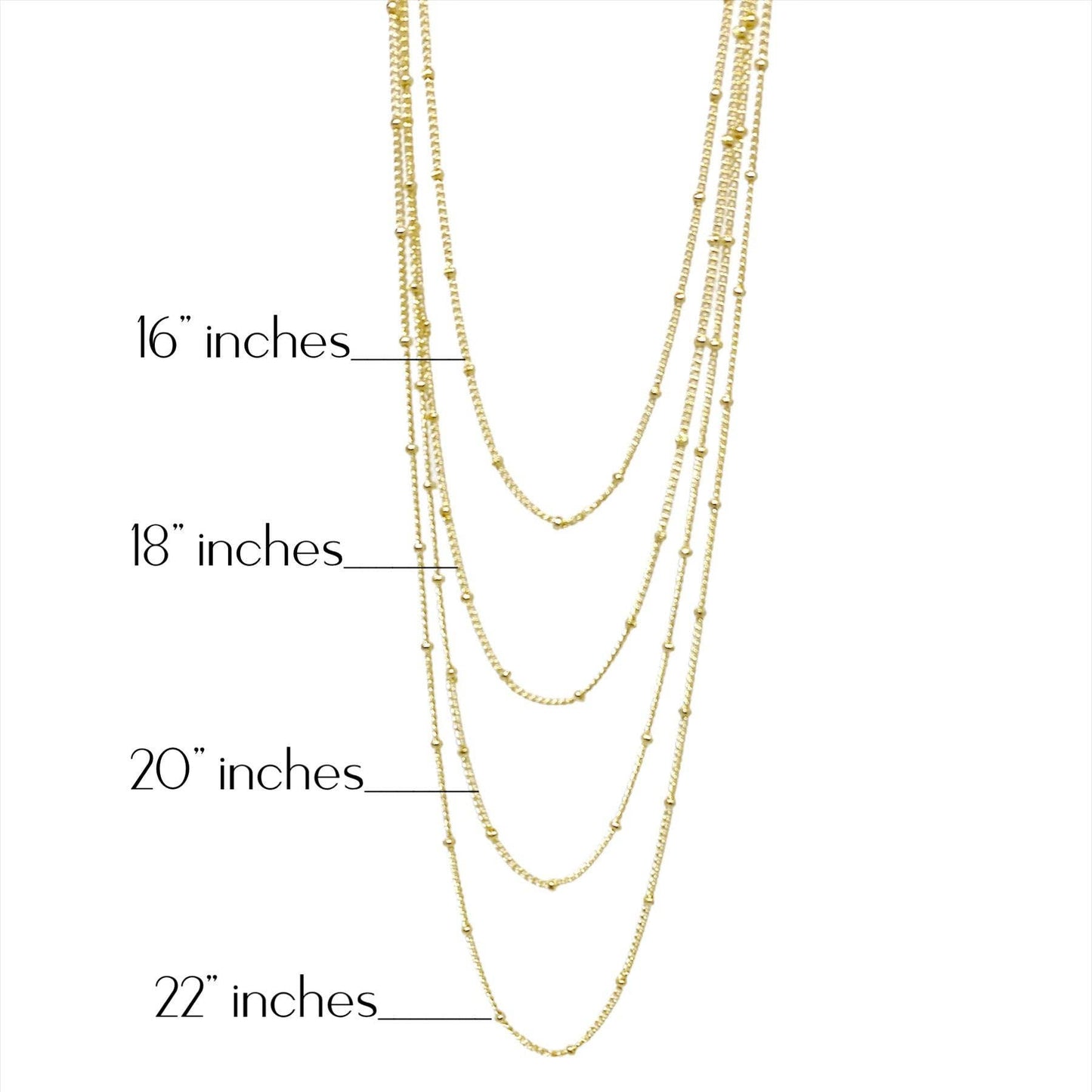GoldFi - 18k Gold Filled 1mm Satellite Chain Available in 16", 18", 2