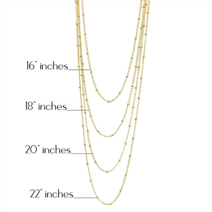 GoldFi - 18k Gold Filled 1mm Satellite Chain Available in 16", 18", 2