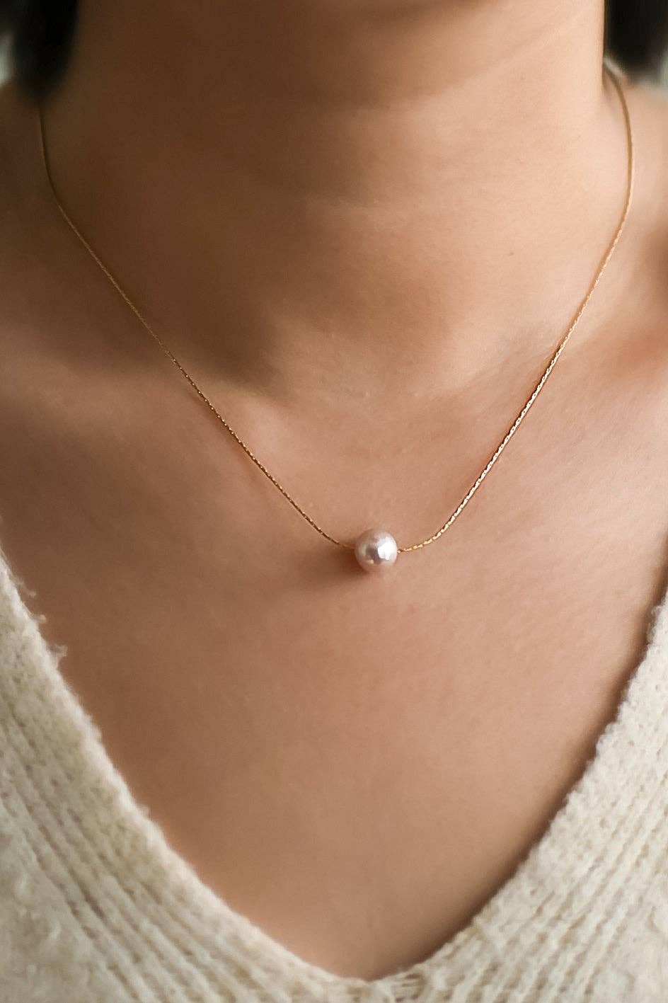 MA216 Mia Accessories - 18K Gold Plated Waterproof Stainless Steel Freshwater Pearl Necklace - 7136 7137