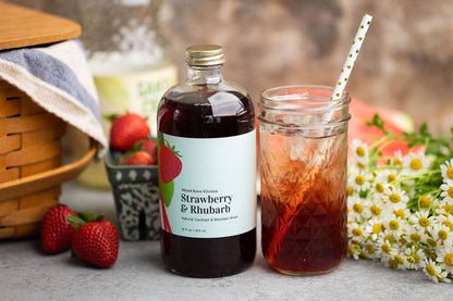 Wood Stove Kitchen - Strawberry & Rhubarb Cocktail and Mocktail Mixer, 16 fl oz