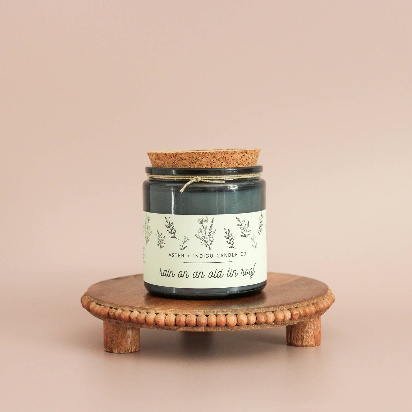 AI113 Aster + Indigo Candle Co. - Rain on an Old Tin Roof | Soy Candle