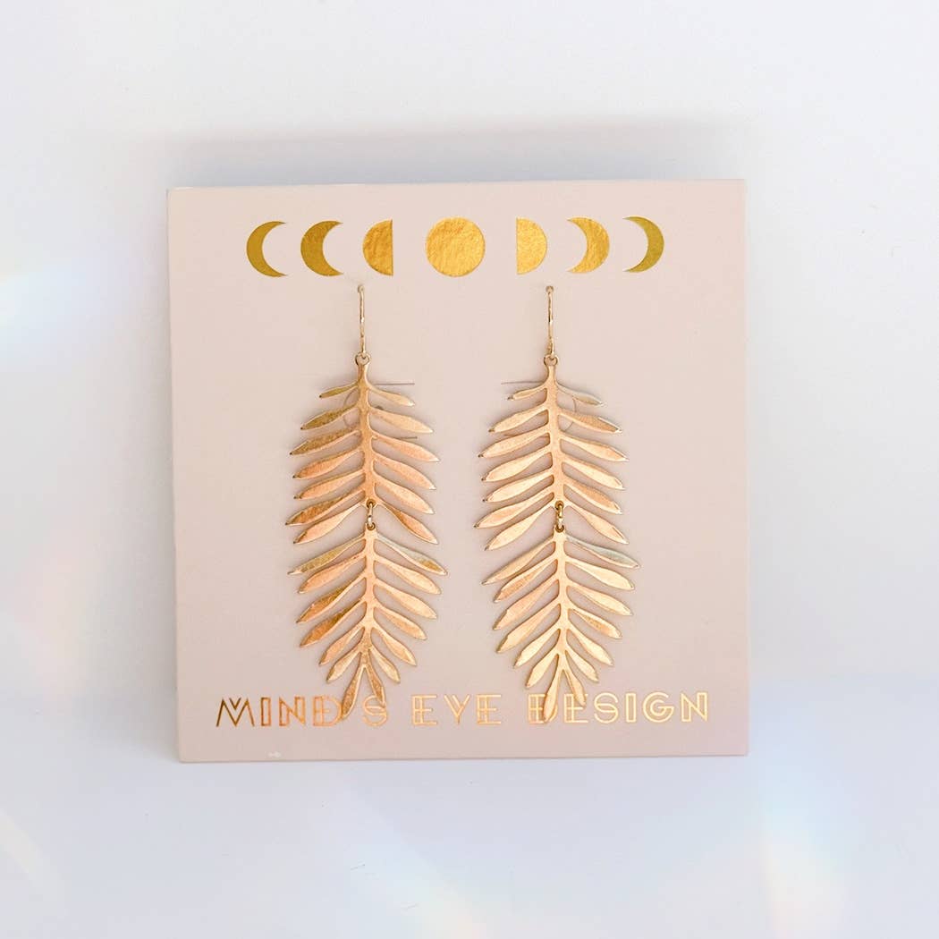 Mind's Eye Design - Large Fern Earrings
