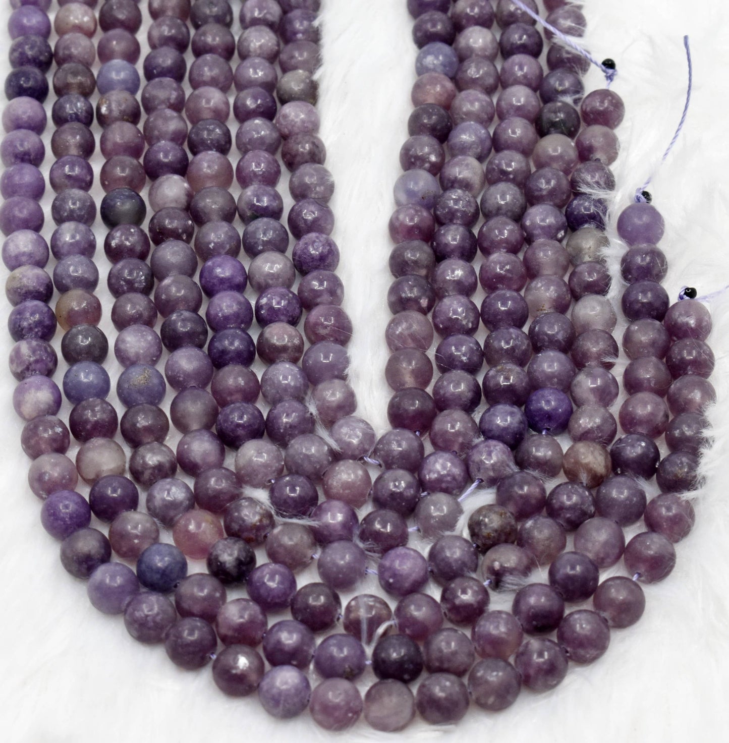 Soothing Crystals - Lepidolite Round Beads, 6mm, 8mm,10mm Project For Beads