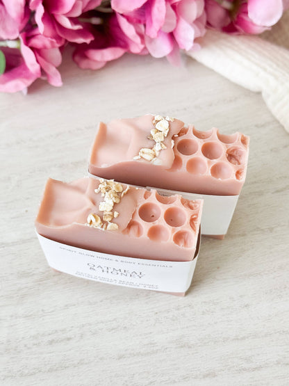 Spirit Glow Home & Body Essentials - Oatmeal & Honey - Handcrafted Artisan Soap Bar
