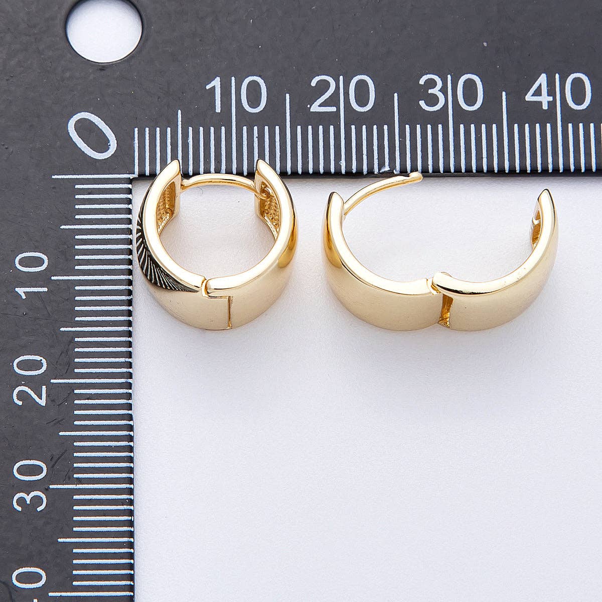 Aim Eternal - 14K Gold Filled 14.5mm Wide Chubby Minimalist Hoops Earrings | EARRINGS-00182