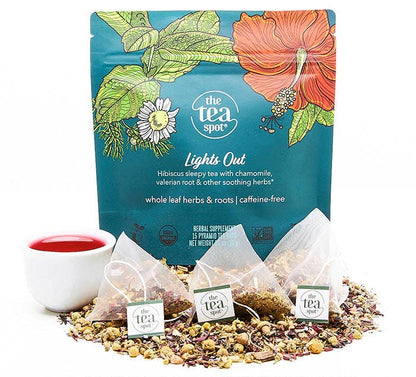 The Tea Spot - Lights Out, Organic Sleepy Tea -15 sachets each