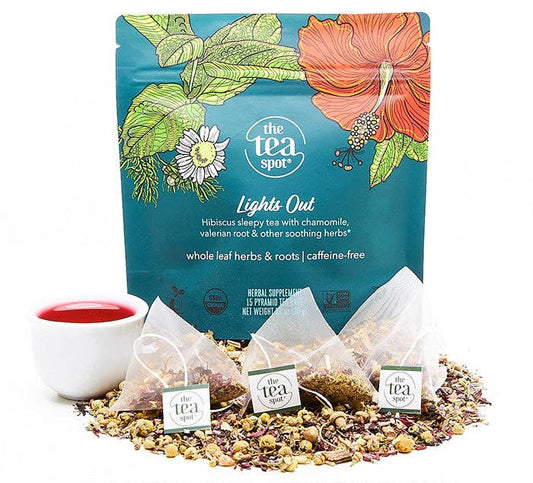 The Tea Spot - Lights Out, Organic Sleepy Tea -15 sachets each