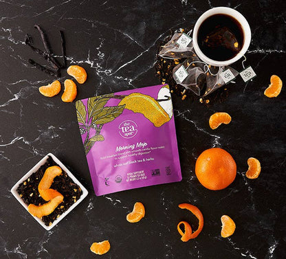 The Tea Spot - Morning Mojo, Organic Pu'erh Tea - 15 sachets each