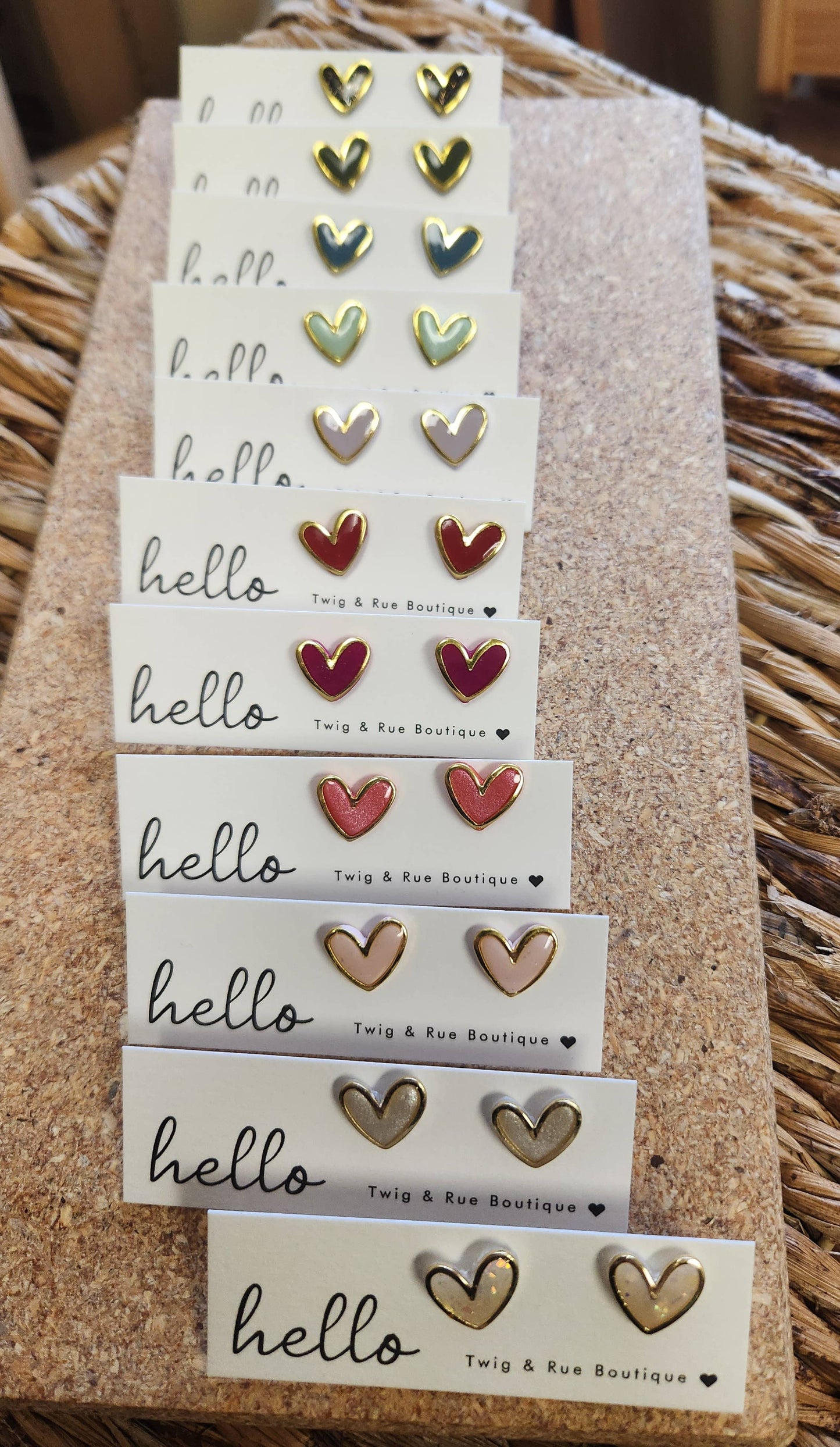 Twig & Rue boutique - Heart clay studs