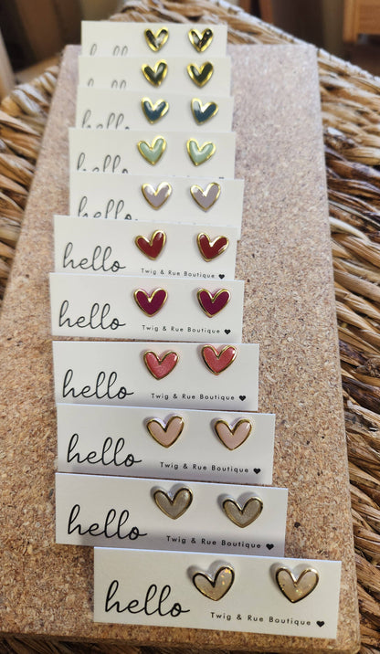 Twig & Rue boutique - Heart clay studs