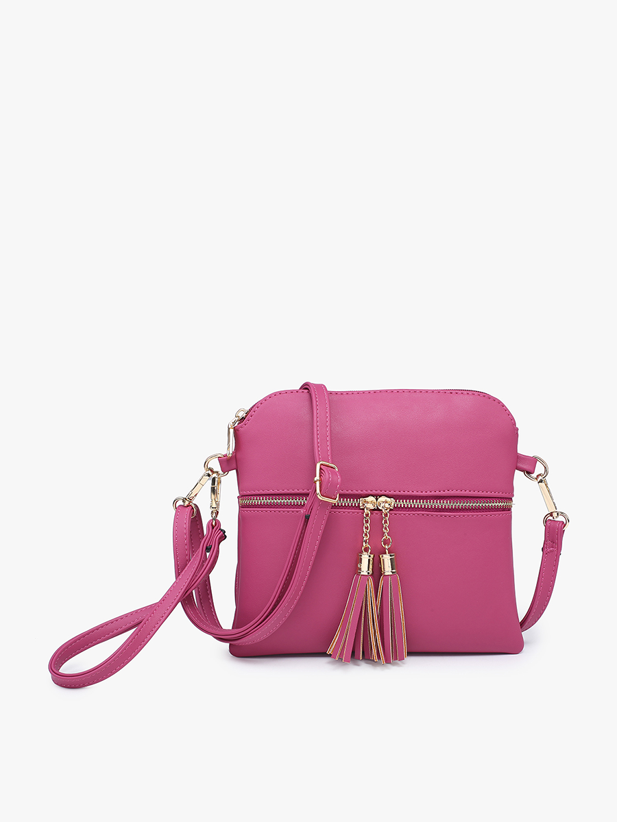 Jen & Co. - M1785 Tara Double Zip Crossbody Bag/Wristlet