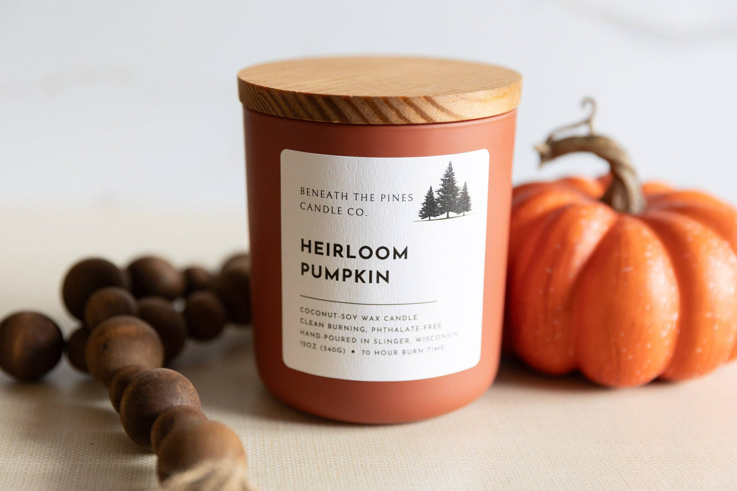 Beneath The Pines Candle Co. - Heirloom Pumpkin: Coconut-Soy Candle