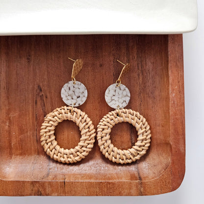 Spiffy & Splendid - Lana Earrings - Dark Rattan // Resort, Jewelry