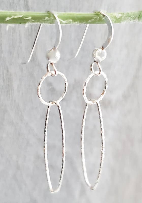 SD107 Sosie Designs - Silver Diamond Cut Earrings