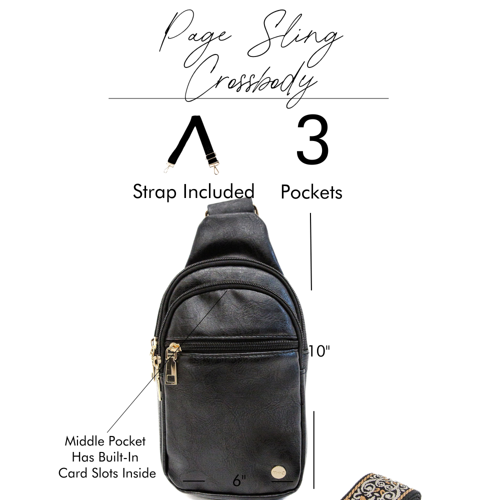 modern and chic - Page Convertible Crossbody Travel Satchel Passport Sling