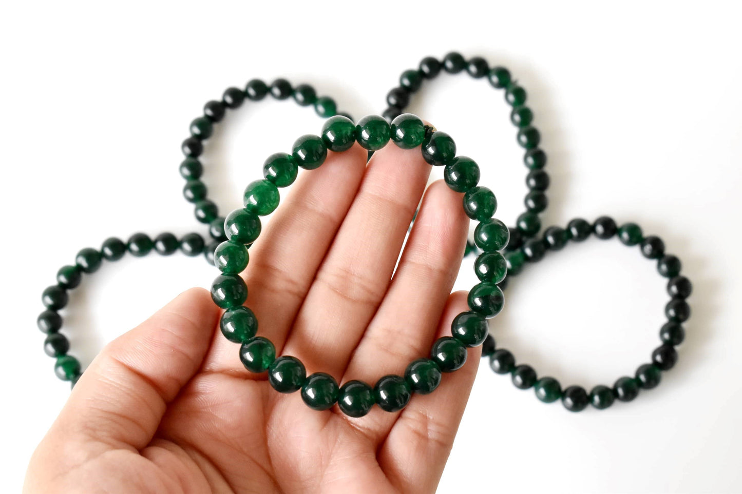 Soothing Crystals - Green Jade Bracelet (Wisdom and Balance)