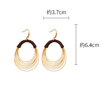 Dipped Shop - Personalised Solid-Colour Fabric-Wrapped Hoop Earrings DP26I640W